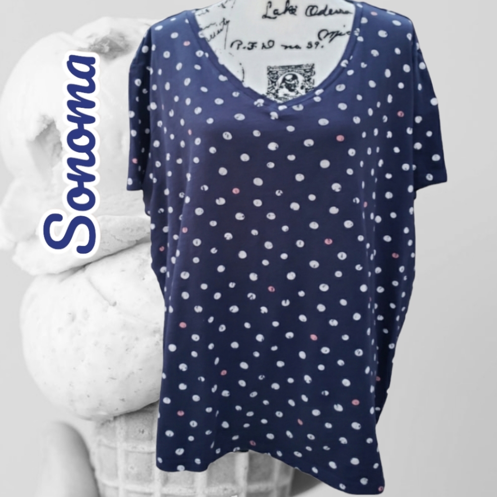Sonoma blue Polka-dot Top